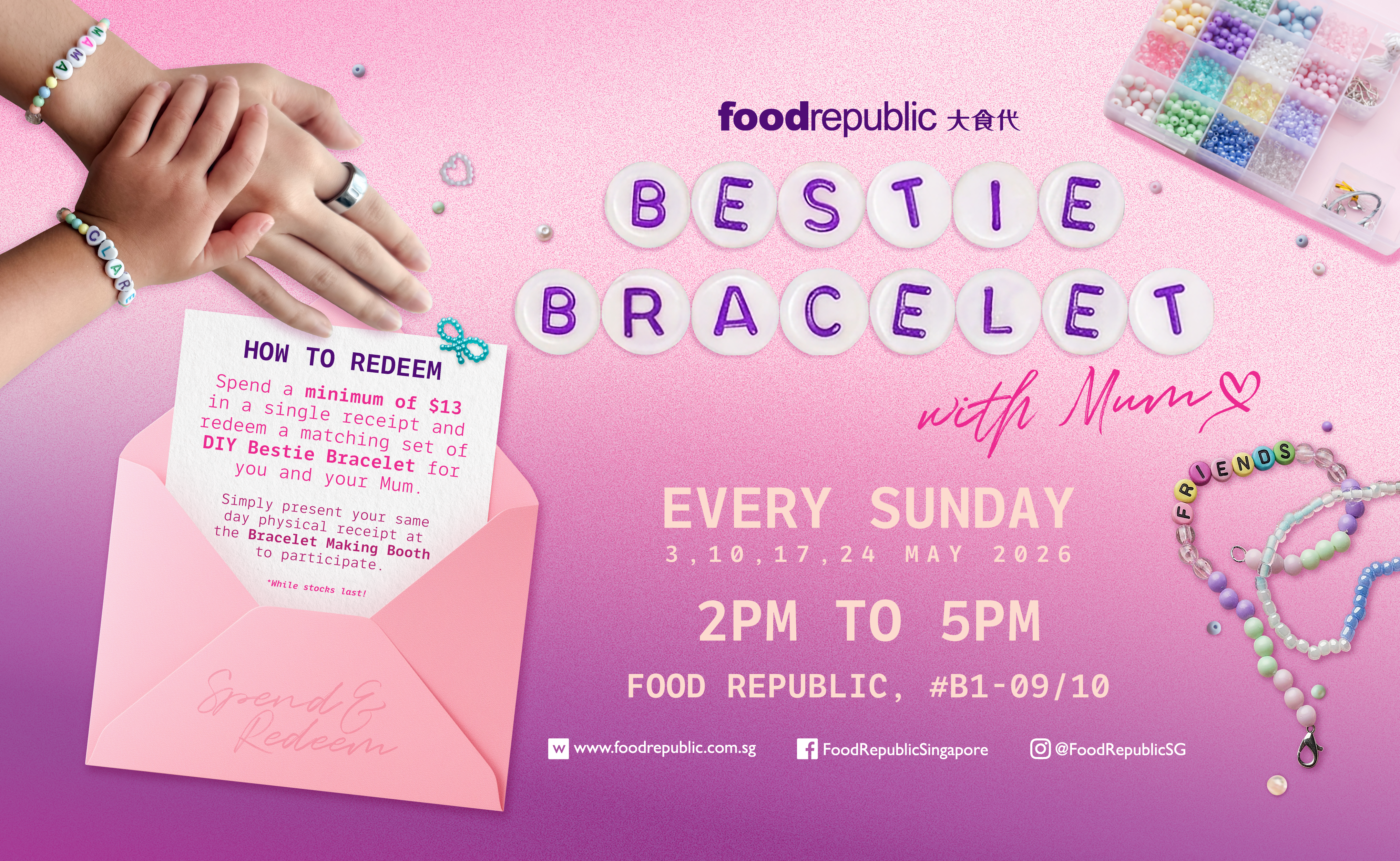 [Food Republic] Bestie Bracelets with Mum!